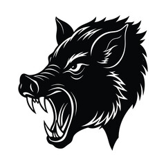 boar head icon vector image 