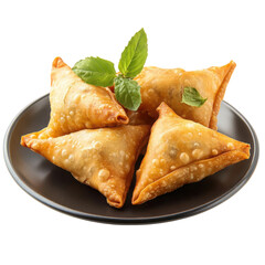 Golden Samosas on a Plate – Crispy Indian Snack