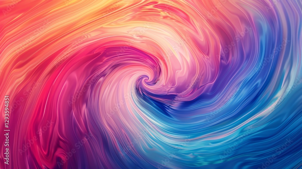 Poster abstract colorful background with swirling, fluid lines.