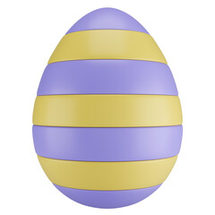 Stylized Easter egg. Isolated on transparent background