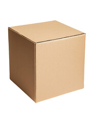 Fototapeta premium Single Closed Cardboard Box Isolated on Transparent Background, PNG