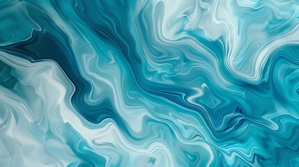 Fototapeta premium An abstract background with swirling patterns and color variations in blue and white, like liquid or paint.