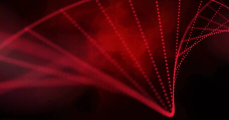 Image of dna strand over black background