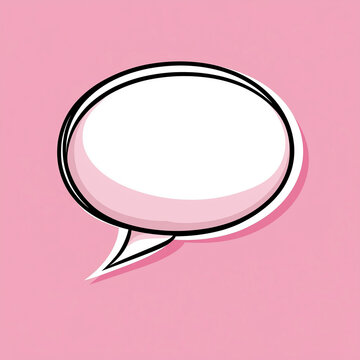 bulle sur fon rose pour dialoguer