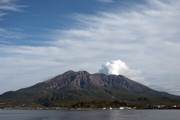 フェリーからの桜島