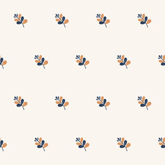 Doodle Floral Flower Seamless Pattern Background Modern Fashion Textile Fabric Surface Print