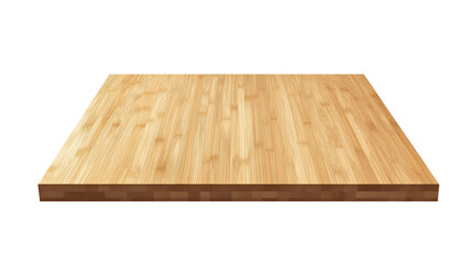 light brown wooden tabletop, angled slightly, with a natural wood grain texture visible against a pure white background.