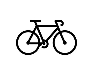 Bicycle icon vector logo template. Line art Bicycle logo design icon symbol vector illustration. Bicycle sign