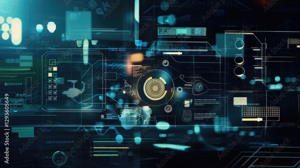 Poster explore a modern interactive digital visualization background. ideal for technology and design proje