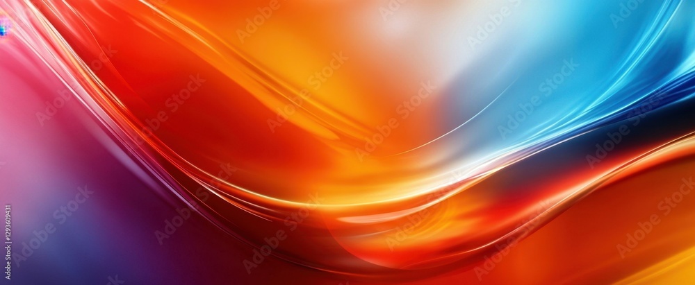Poster a captivating abstract background featuring flowing colors in warm and cool tones. this image showca