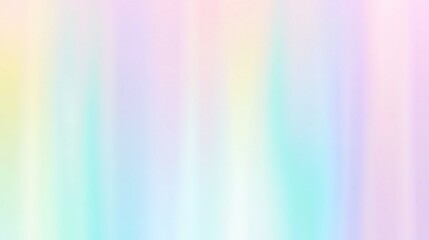 Obraz premium Colorful pastel rainbow gradient background with a soft holographic effect. Soft, blurred vertical line pattern. Pastel rainbow color texture for a background, wallpaper, banner, and web design. 