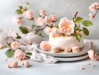 Floral Cake Spring Table Setting