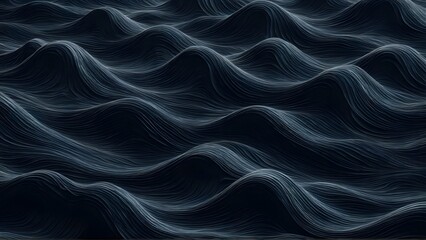 Fototapeta premium Abstract Ocean Waves: a mesmerizing abstract depiction of ocean waves in varying shades of deep blue, evoking a sense of motion, depth, and mystery, Generative Ai