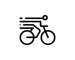 bicycle icon on white background
