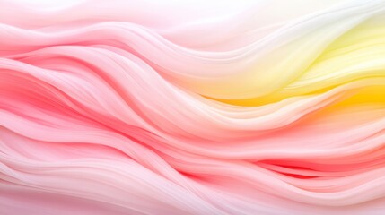 Soft Abstract Waves in Pink and Yellow Color Palette for Calmness