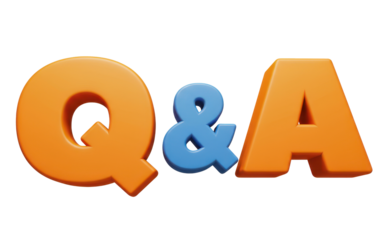 Q and A - question and answer, word written on 3d icon