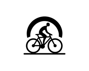 Naklejka premium Bicycle Logo Design Icon Symbol Vector Template.
