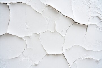 Fototapeta premium Cracked white surface reveals intricate textures, showcasing nat