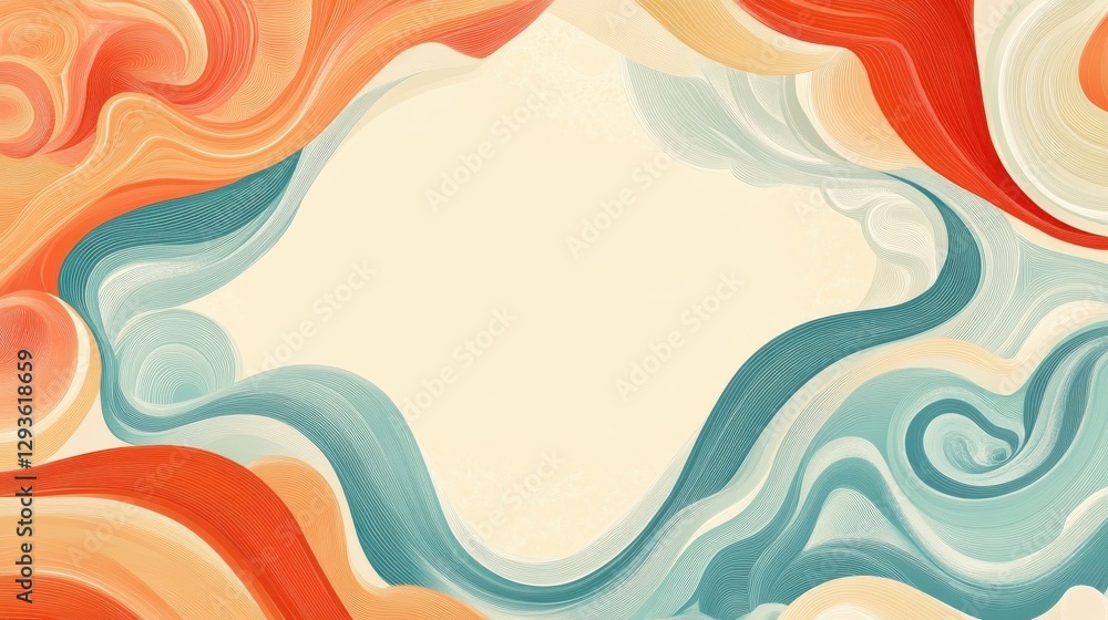 Poster the colorful abstract swirls create a beautiful artistic background