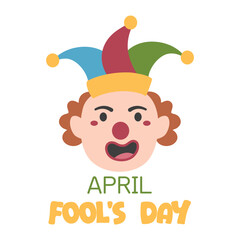 April Fools' Day Colorful Text Illustration