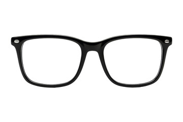 Front view stylish black glasses product photography