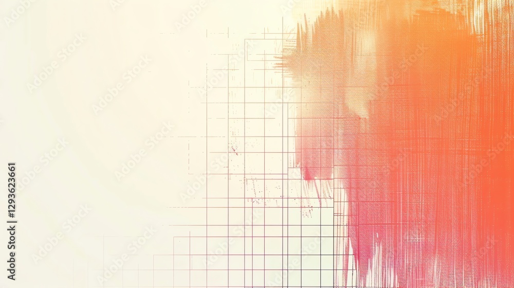 Poster a grid with a faded red and orange gradient.