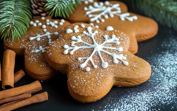 Delicious Snowflake Gingerbread Cookies Christmas Treats