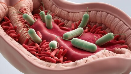 Exploring cellular structures microscopic organisms inside a cell biological study lab environment
