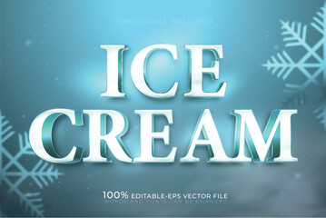 ice cream blue text effect
