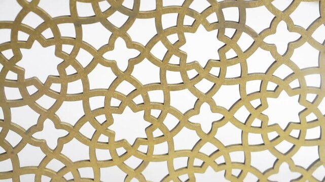 Abstract background.  Islamic seamless pattern. Repeating gold arabesque background.