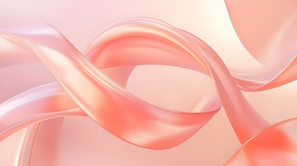 Abstract Flowing Pink Waves Art Displaying Movement and Softness