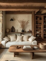 The wooden interior offers a cozy and inviting home environment
