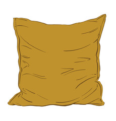 Hand drawn pillow vector illustration.