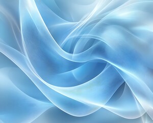 Obraz premium Abstract flowing light blue fabric