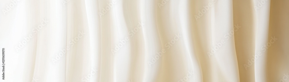 Poster Cream-colored Fabric Drape Texture Background, Seamless Soft and Smooth Elegant Luxury Texture with Subtle Waves and Folds