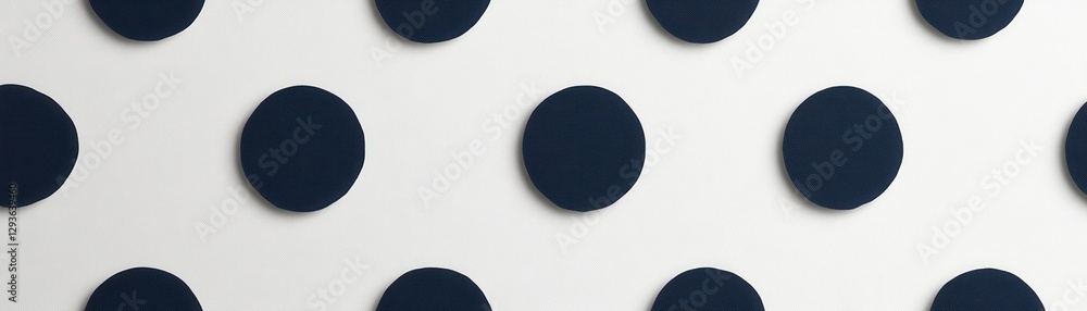 Poster Dark Blue Circular Pattern on Textured White Background
