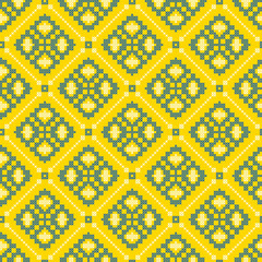 Seamless vector pattern with geometric ornament, Ukrainian ornament in ethnic style, identity, vyshyvanka, embroidery for print clothes, websites, banners