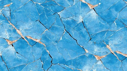 Fototapeta premium Blue marble texture with golden veins on a white background, ideal for design projects.