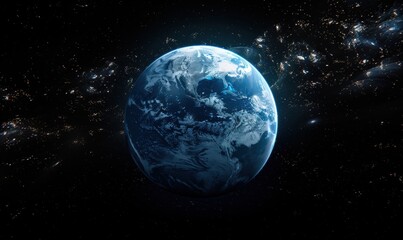 Obraz premium Earth from Space: A Stunning Cosmic View of Our Blue Planet