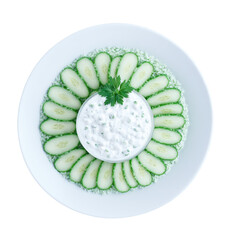 Bulgur with Yogurt and Cucumber - A cool and refreshing dish made from cooked bulgur wheat, mixed with yogurt, grated