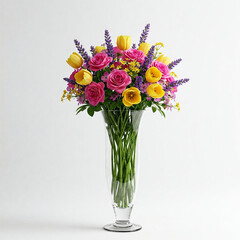 bouquet of flowers on white