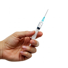 medicine hand with syringe