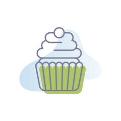 Cupcake  Vector icon
