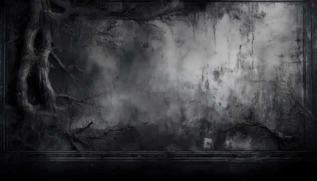 old, horror-themed texture with faded, distressed details evoking a haunted, unsettling atmosphere 