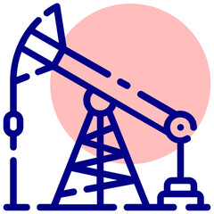 oil pump vector mixed outline icon