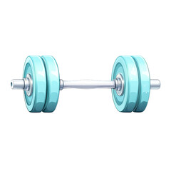 Flat style illustration of a dumbbell on a white background. cutout png