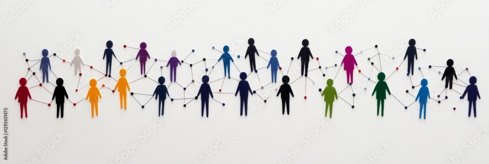 Poster big data people connection community network - global network, data visualization, interconnectednes