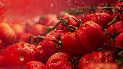 Bright holiday composition for happy celebrate la tomatina, abstract vivid composition consists of fictional unreal fantastic vision on background