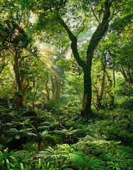 Fototapeta premium Lush Green Forest