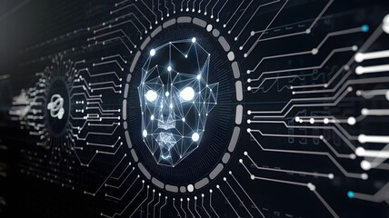 Obraz premium A close-up of a complex AI algorithm running on a screen.